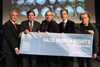 Gerhard DRAXLER, Landesdirektor ORF Steiermark/Ideengeber FACING NATIONS/FACE HUMAN RIGHTS; Mag. Franz VOVES, Landeshauptmann der Steiermark; Rudi DOLEZAL, Regisseur; Mag. Siegfried NAGL, Bürgermeister der Stadt Graz; Oskar STOCKER, Künstler